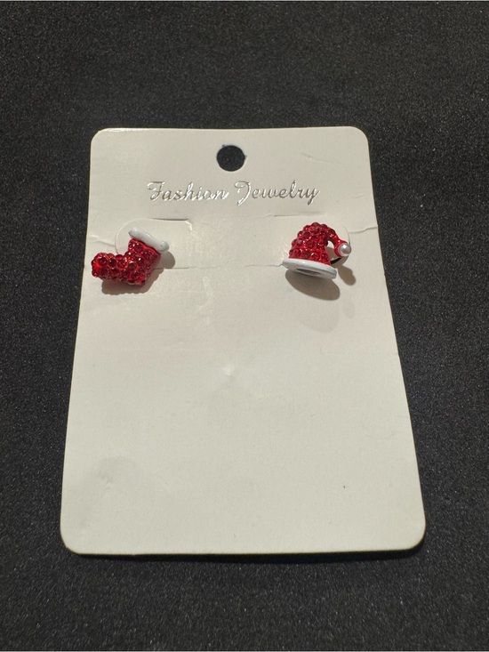 Fashion Jewelry Jewelry - Fashion Jewelry Red Santa Hat and Stocking Stud Earrings